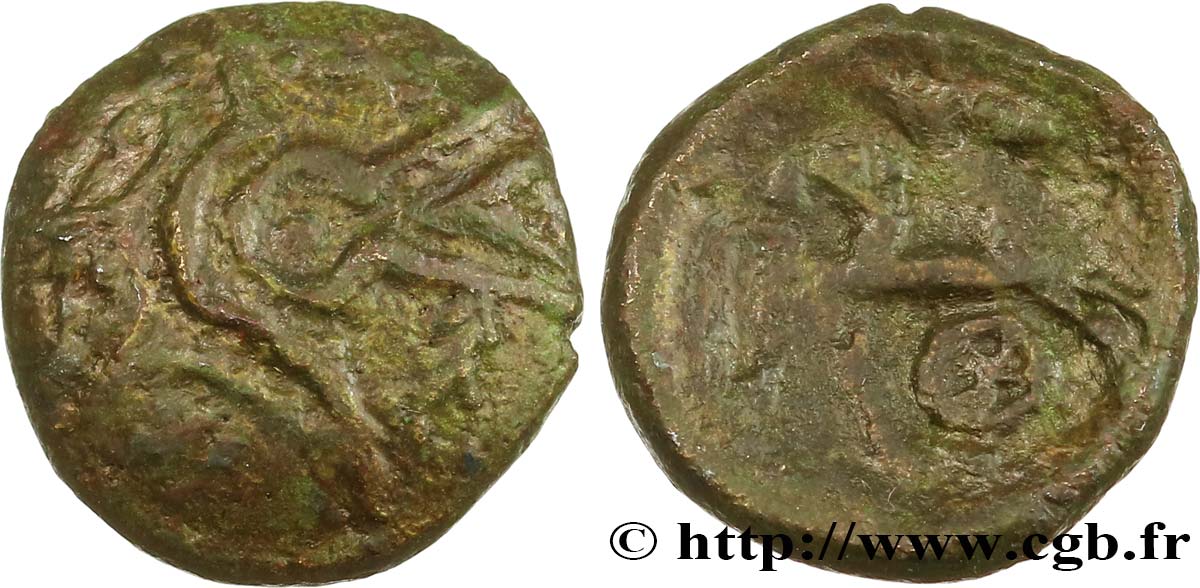 EDUENS, ÆDUI / ARVERNI, UNSPECIFIED Statère de bronze, type de Siaugues-Saint-Romain, classe IV VF