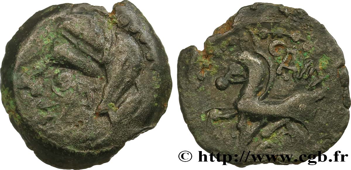 GALLIA - BITURIGES CUBI (Area of Bourges) Bronze CAM aux trois annelets XF