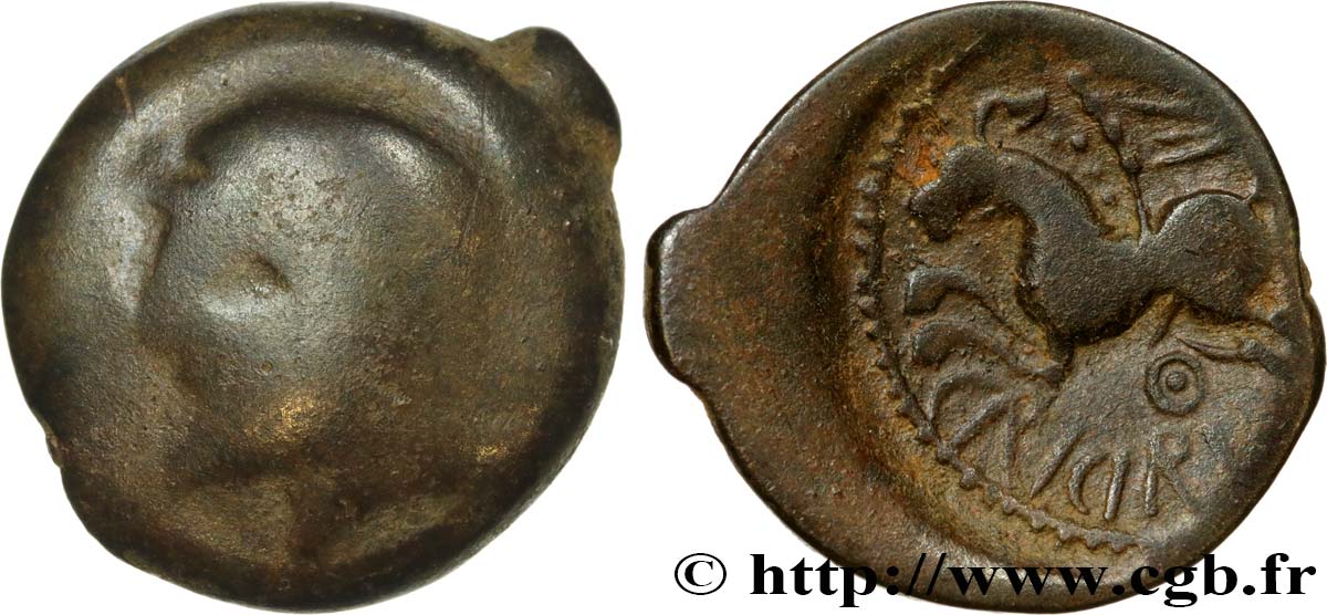 GALLIA BELGICA - SUESSIONES (Regione de Soissons) Bronze CRICIRV q.MB/BB
