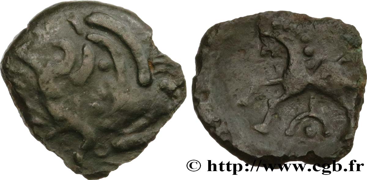 GALLIA - AULERCI EBUROVICES (Regione d Evreux) Bronze DVNICCOS au sanglier devant la bouche q.BB
