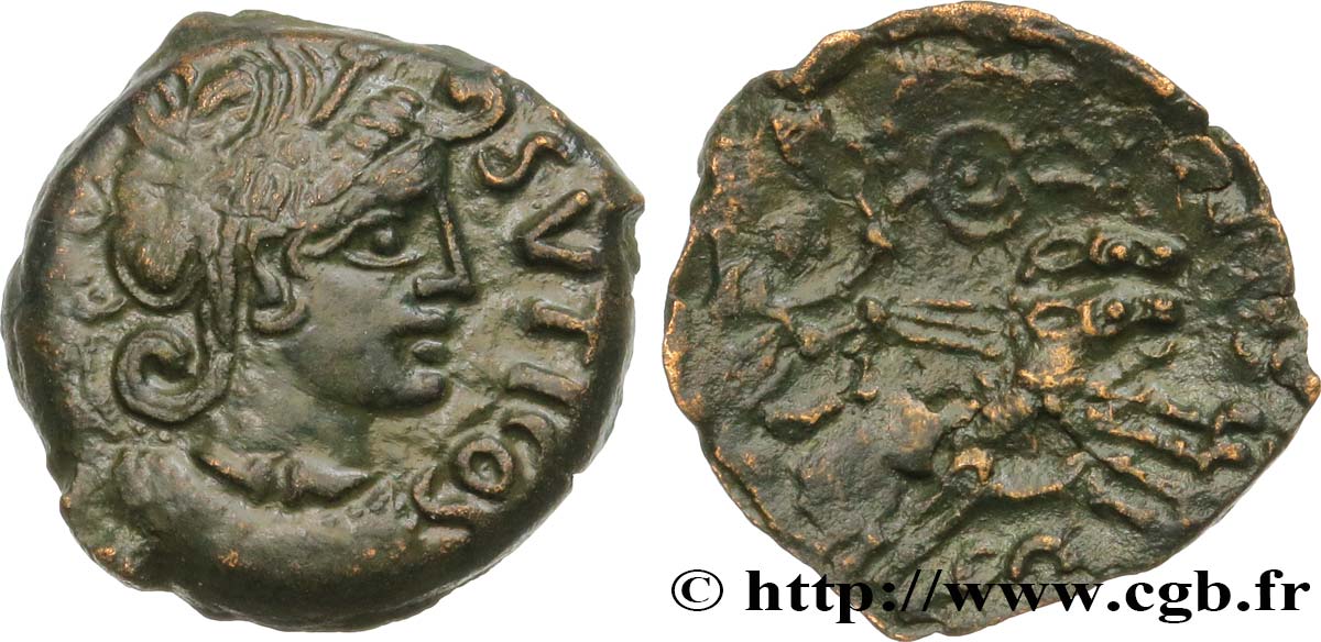 VÉLIOCASSES (Région du Vexin normand) Bronze SVTICOS, classe VI au bige TTB+/TTB