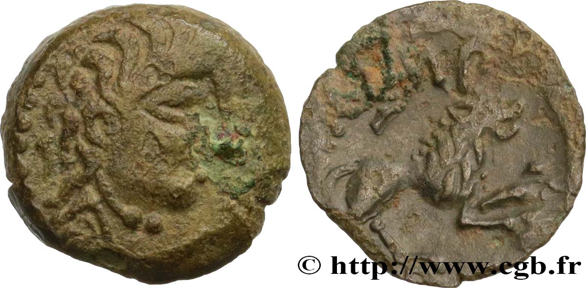 REMI / CARNUTES, Unspecified Bronze AOIIDIACI / A.HIR.IMP au lion fSS/SS