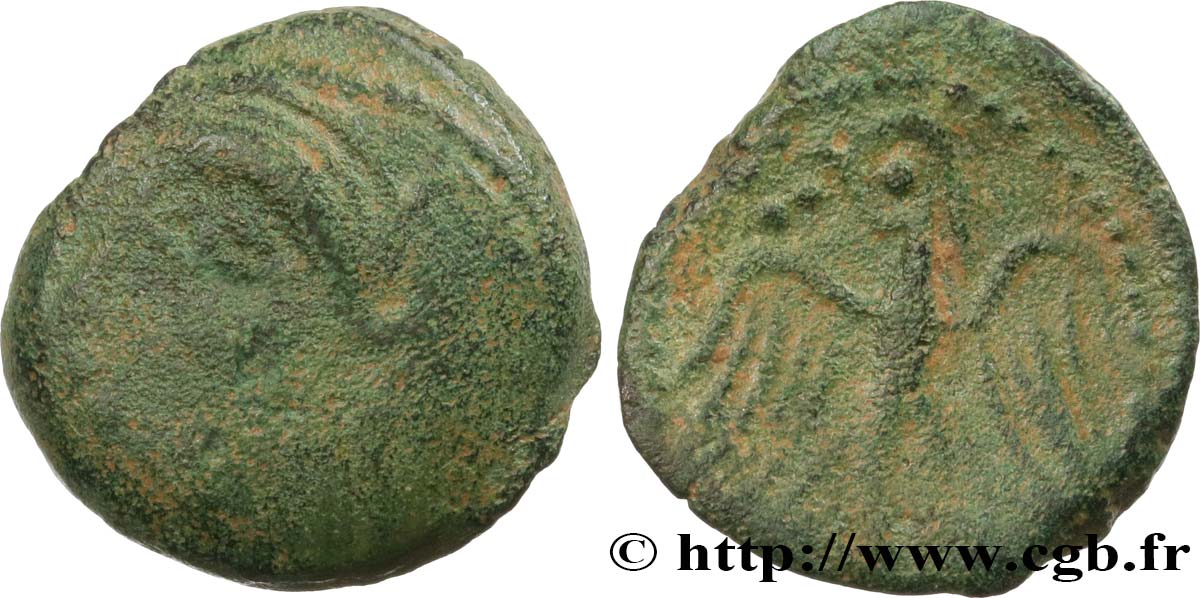 GALLIA - CARNUTES (Región de la Beauce) Bronze à l’aigle BC+