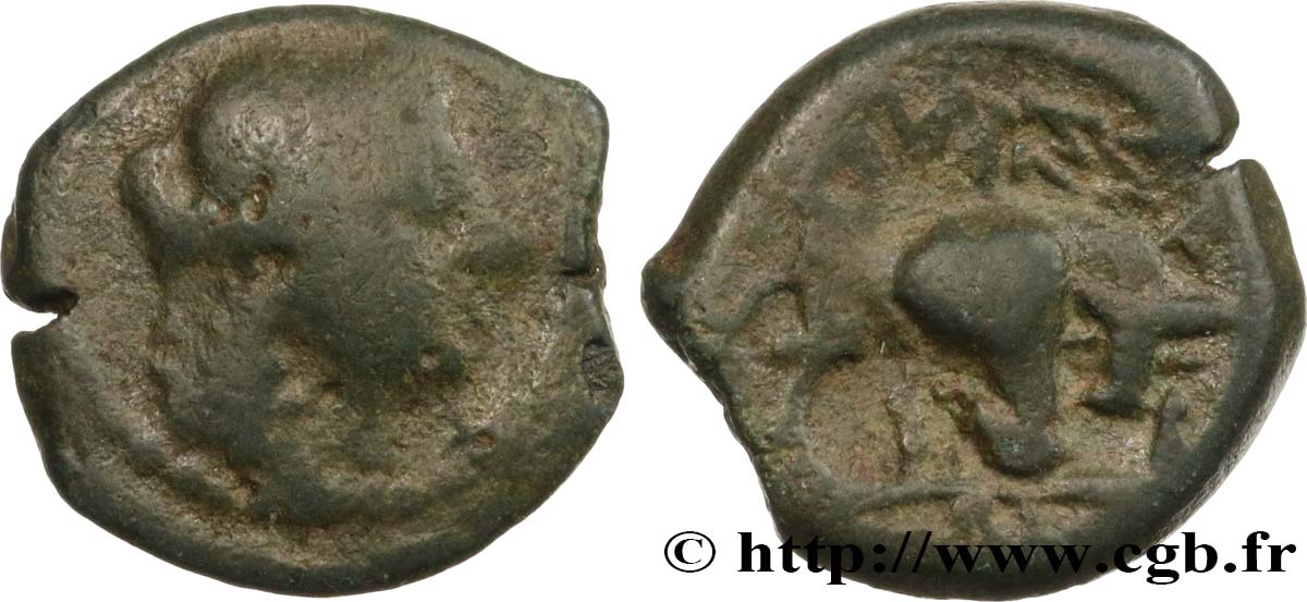 MASSALIA - MARSEILLES Bronze au taureau (hémiobole ?) q.BB