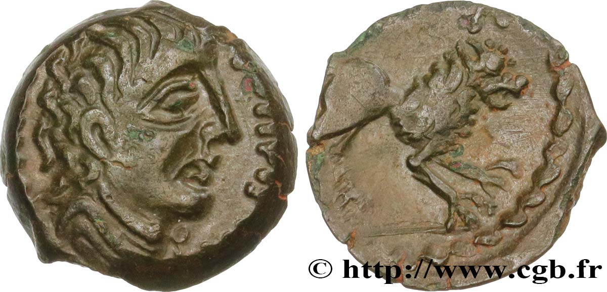 RÈMES / CARNUTES, Incertaines Bronze AOIIDIACI / A.HIR.IMP au lion SUP