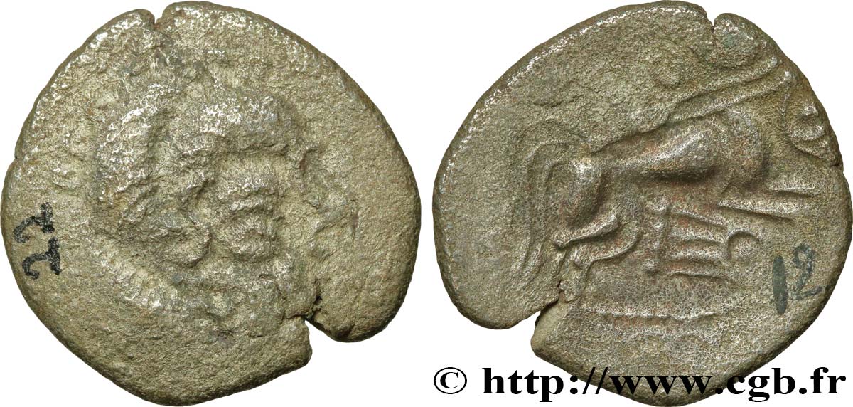 GALLIEN - ARMORICA - CORIOSOLITÆ (Region die Corseul, Cotes d Armor) Statère de billon, classe IVb S/fSS