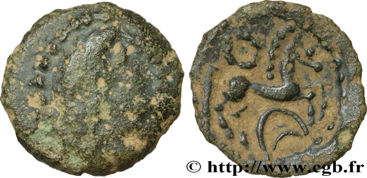 BITURIGES CUBI / CENTRE-OUEST, UNSPECIFIED Bronze au cheval, BN. 4298 VF/XF