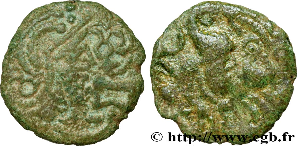 GALLIA - BELGICA - BELLOVACI (Región de Beauvais) Bronze au coq, “type d’Hallencourt” BC+