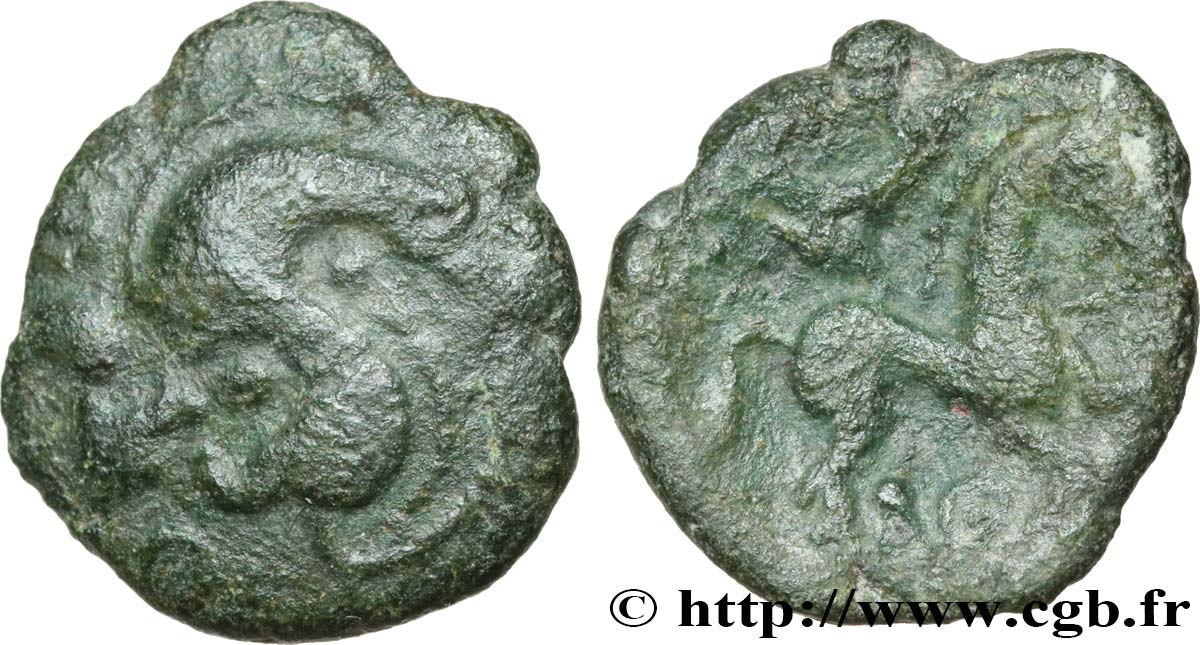 GALLIA BELGICA - AMBIANI (Región de Amiens) Bronze au monstre marin BC+