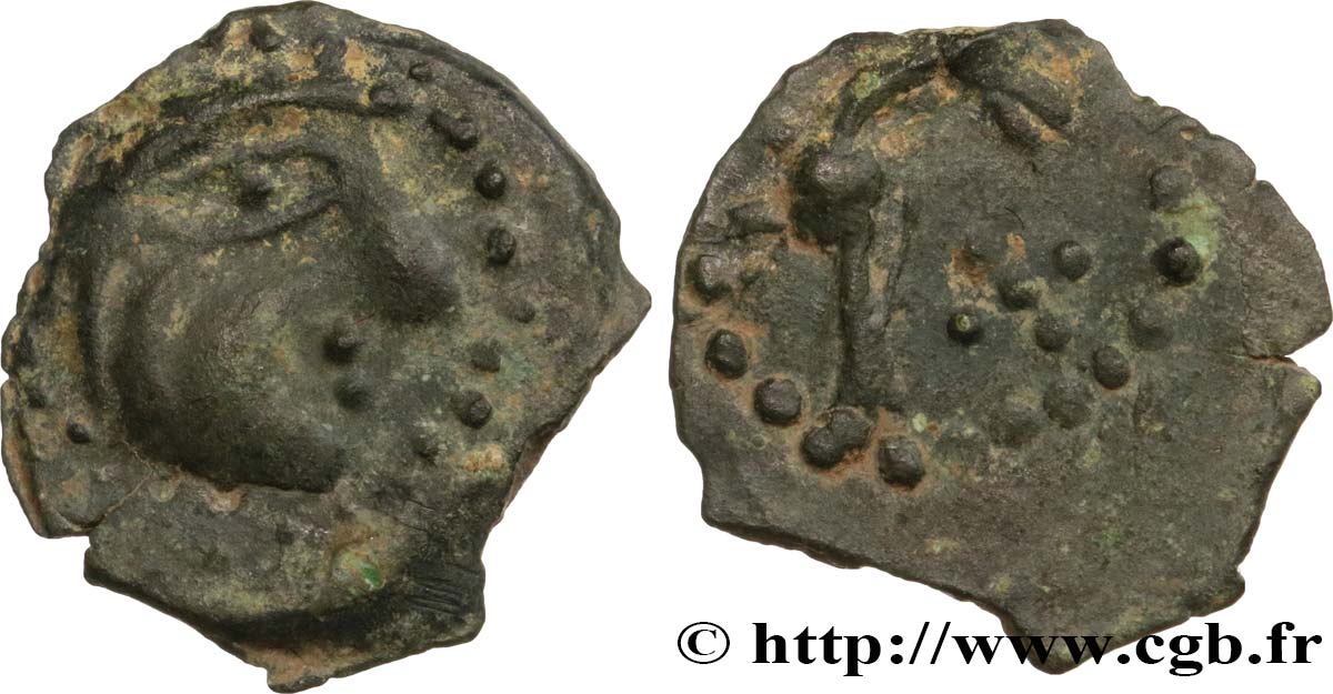 GALLIEN - BELGICA - BELLOVACI (Region die Beauvais) Bronze à l oiseau, “type de Vendeuil-Caply” SS