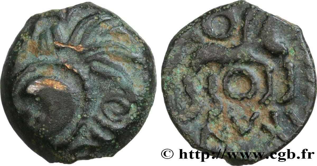 GALLIA - AULERCI EBUROVICES (Area of Évreux) Bronze au cheval XF