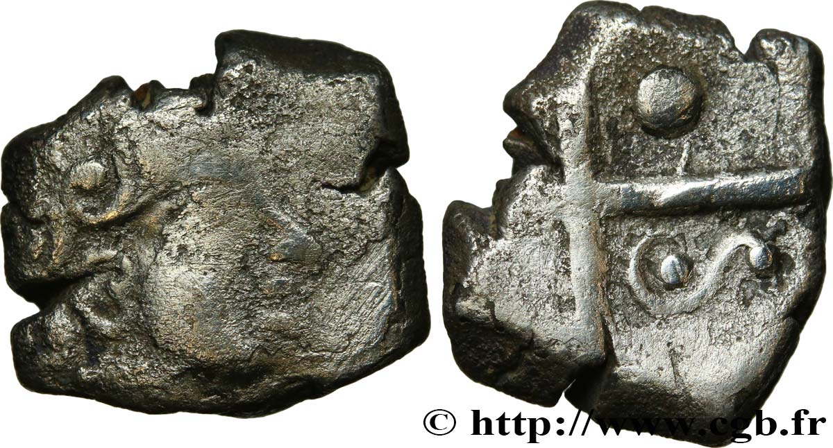 GALLIA - SUDOESTE DE LA GALLIA PETROCORES / NITIOBROGES, incertias Drachme “au style flamboyant”, S. 209 BC/BC+