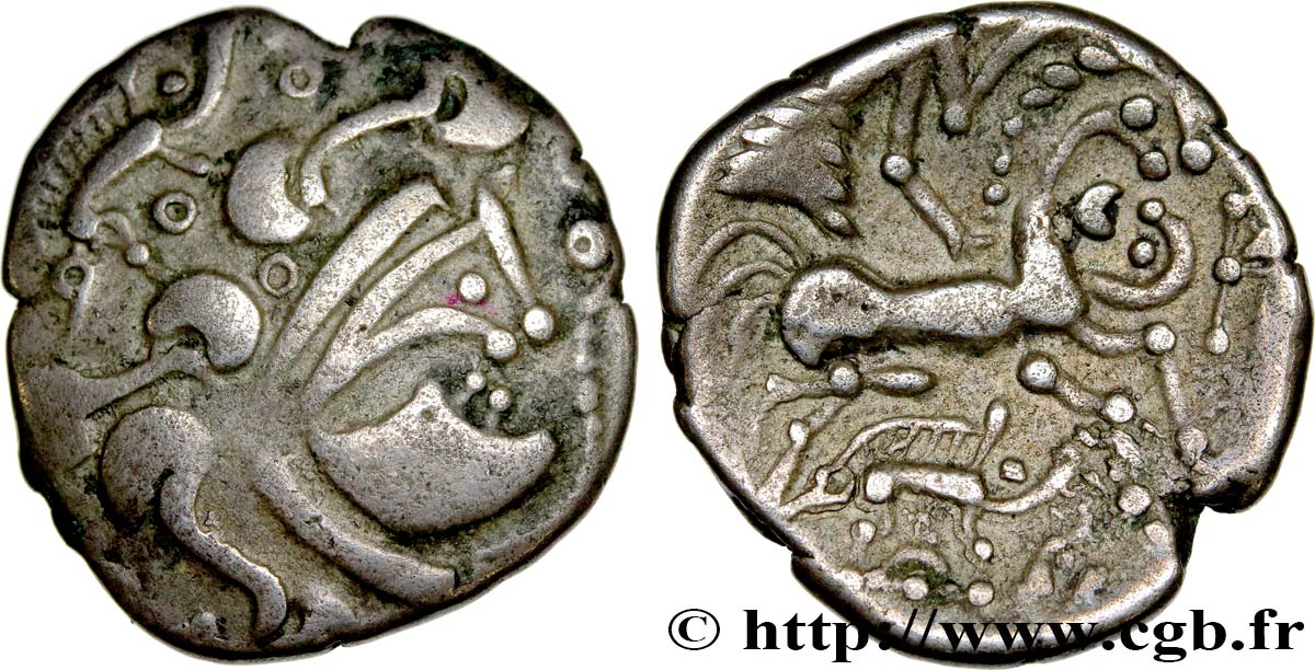 GALLIA - BAÏOCASSES (Regione di Bayeux) Statère d’argent au sanglier, “style géométrique” q.SPL