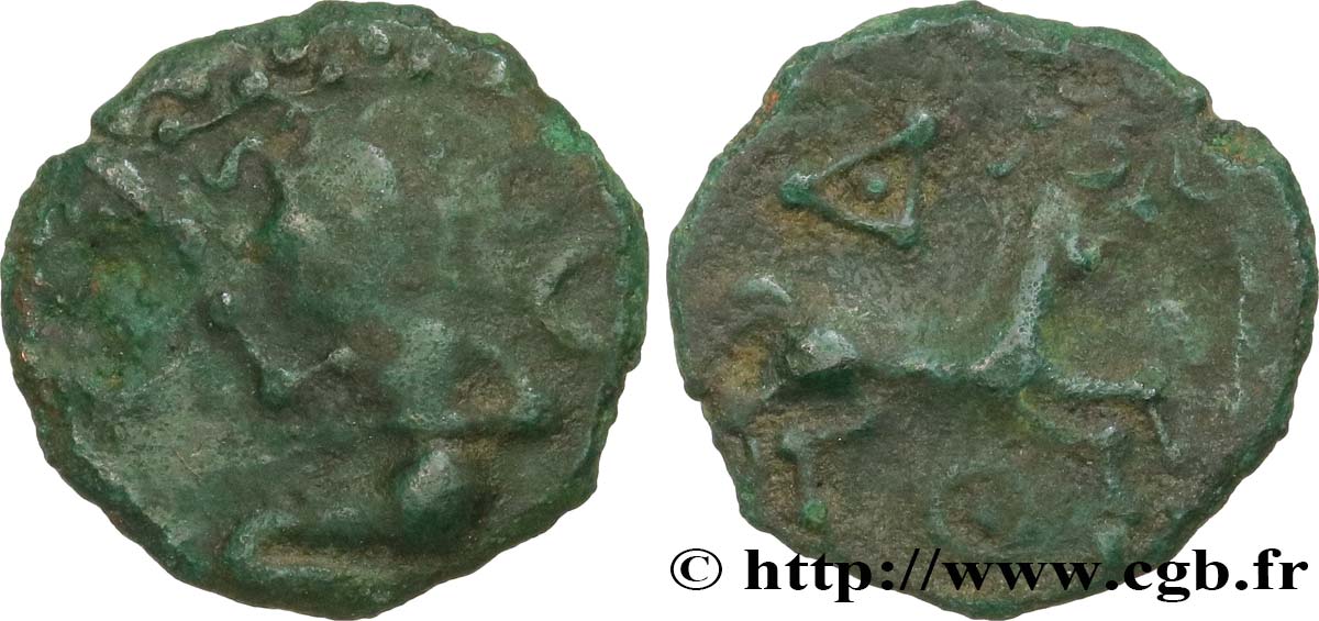 GALLIEN - BELGICA - BELLOVACI (Region die Beauvais) Bronze à l’archer agenouillé et au petit cheval VZ