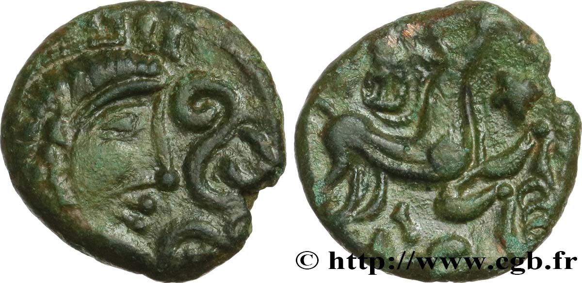 GALLIA BELGICA - AMBIANI (Regione di Amiens) Bronze au cheval SPL