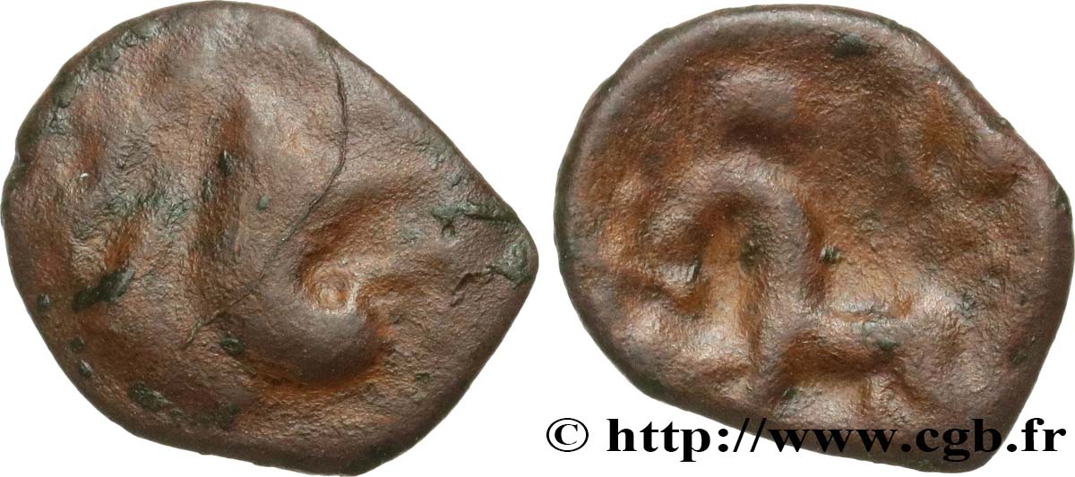 GALLIEN - BELGICA - AMBIANI (Region die Amiens) Bronze au cheval, BN 8430 fSS
