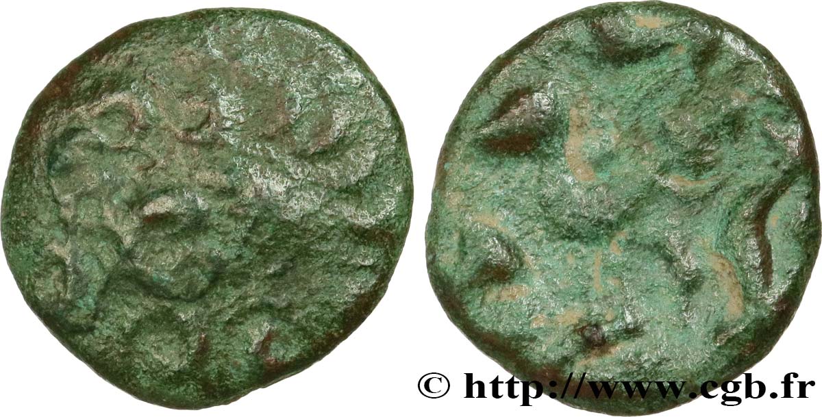 AMBIANI (Area of Amiens) Bronze aux chevaux, DT. 366 VF