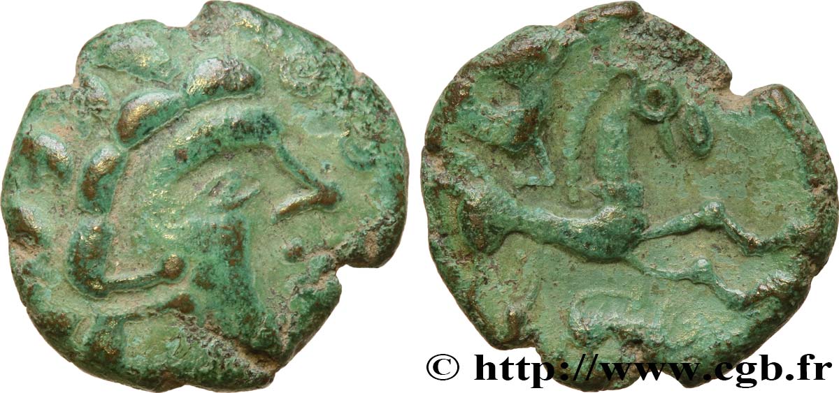 AMBIANI (Area of Amiens) Bronze au cheval et au sanglier, DT. 381 XF