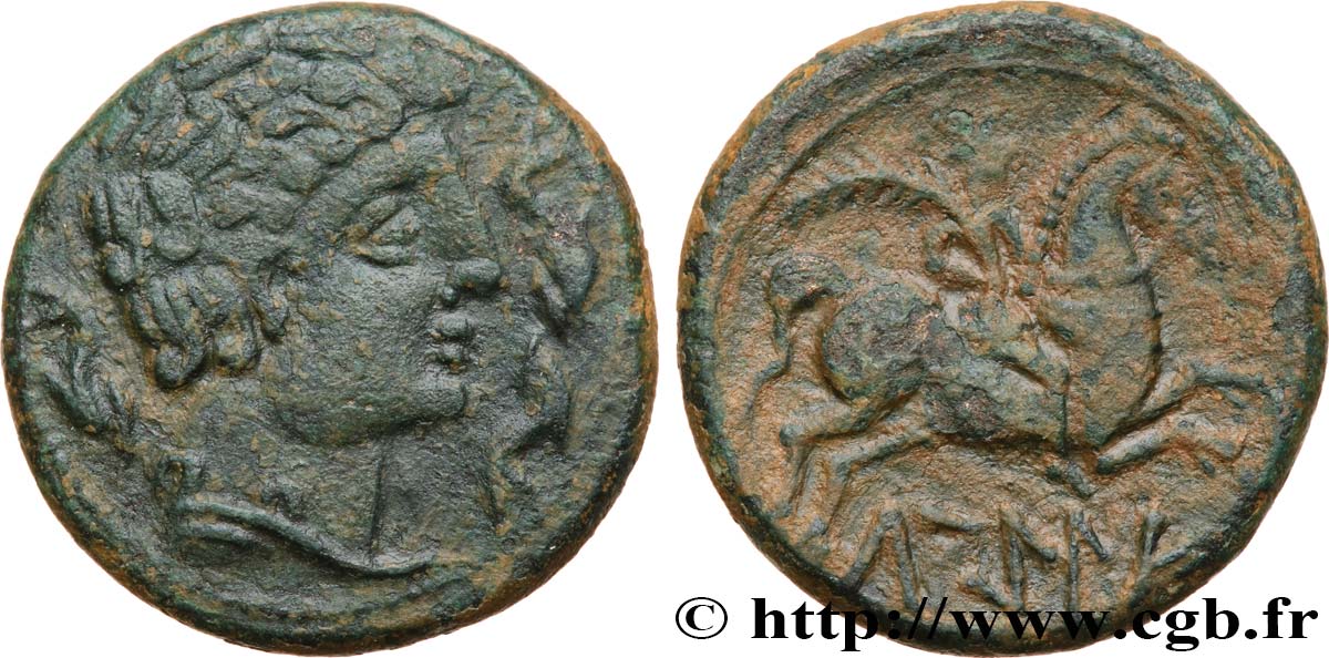 HISPANIA - LAKINE - VALLE DEL EBRO (Province of Saragosse) Unité de bronze au cavalier ou as fVZ