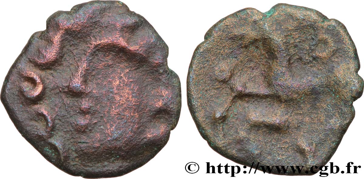 AMBIANI (Area of Amiens) Bronze au cheval VF