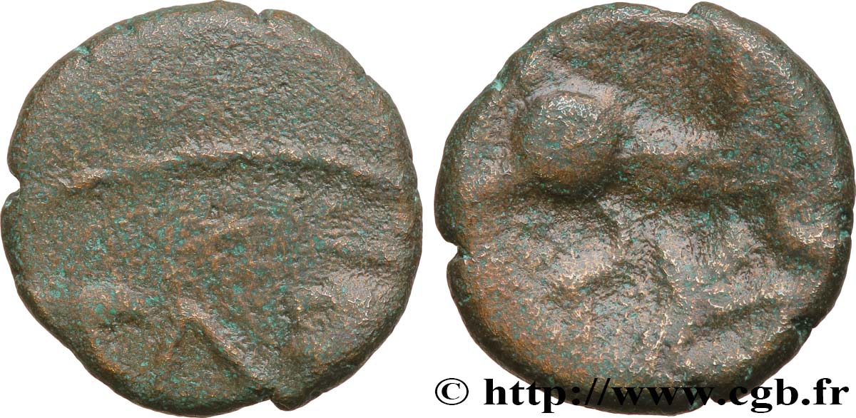 GALLIA - BELGICA - BELLOVACI (Regione di Beauvais) Bronze au personnage courant, EPA DVMNA q.BB