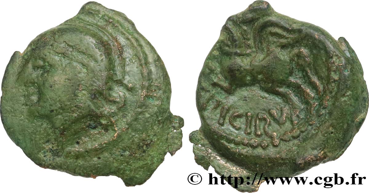 GALLIA BELGICA - SUESSIONES (Regione de Soissons) Bronze CRICIRV q.BB/BB