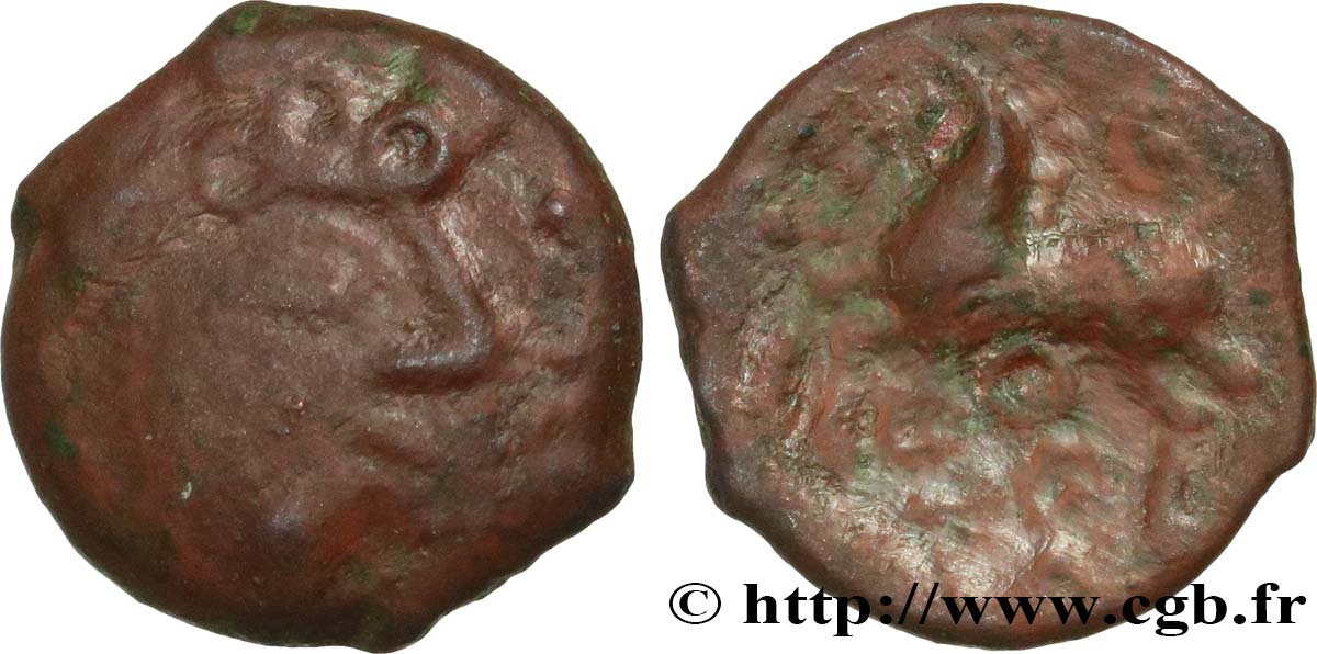 GALLIA BELGICA - REMI (Regione di Reims) Bronze au cheval et aux annelets q.BB