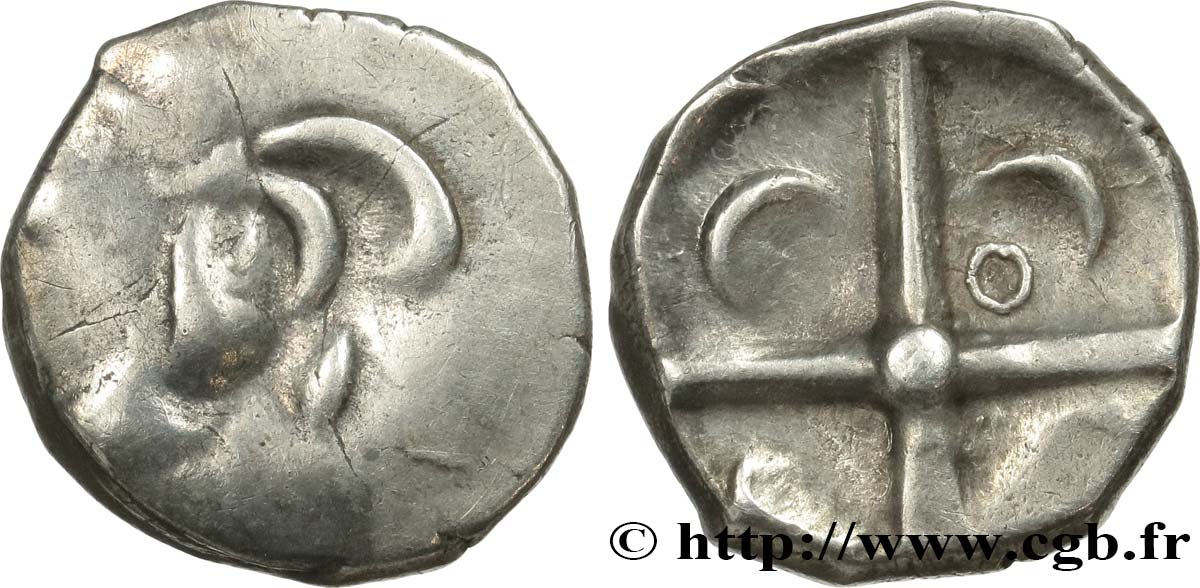 GALLIA - SOUTH WESTERN GAUL - LONGOSTALETES (Area of Narbonne) Drachme “au style languedocien”, S. 377 VF/XF