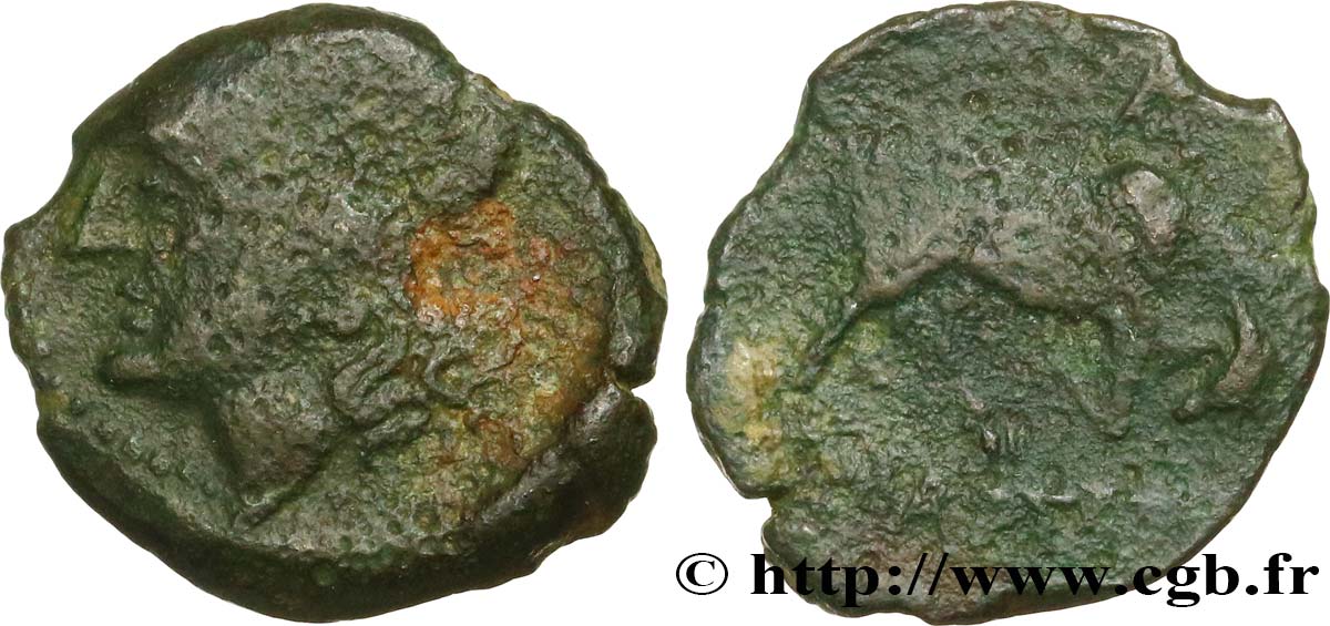 MASSALIA - MARSEILLES Bronze lourd au taureau (hémilitron) q.MB
