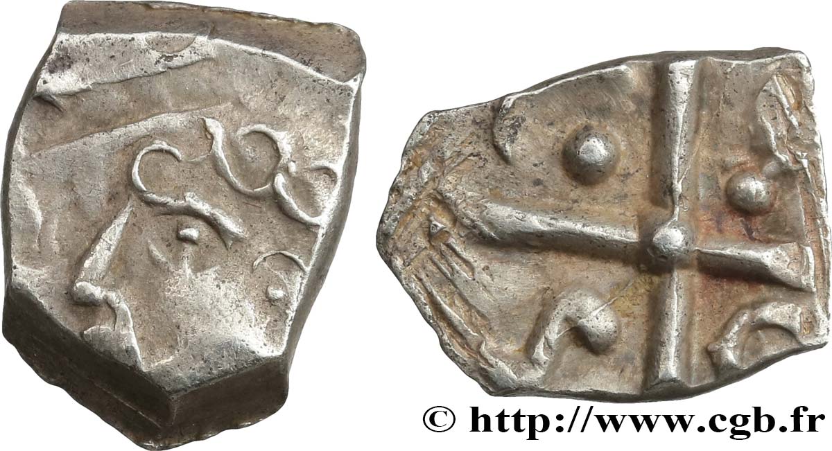 GALLIEN - SÜDWESTGALLIEN - SOTIATES (Region die Sos) Drachme à la tête bouclée du Causé , S. 237 SS/fVZ