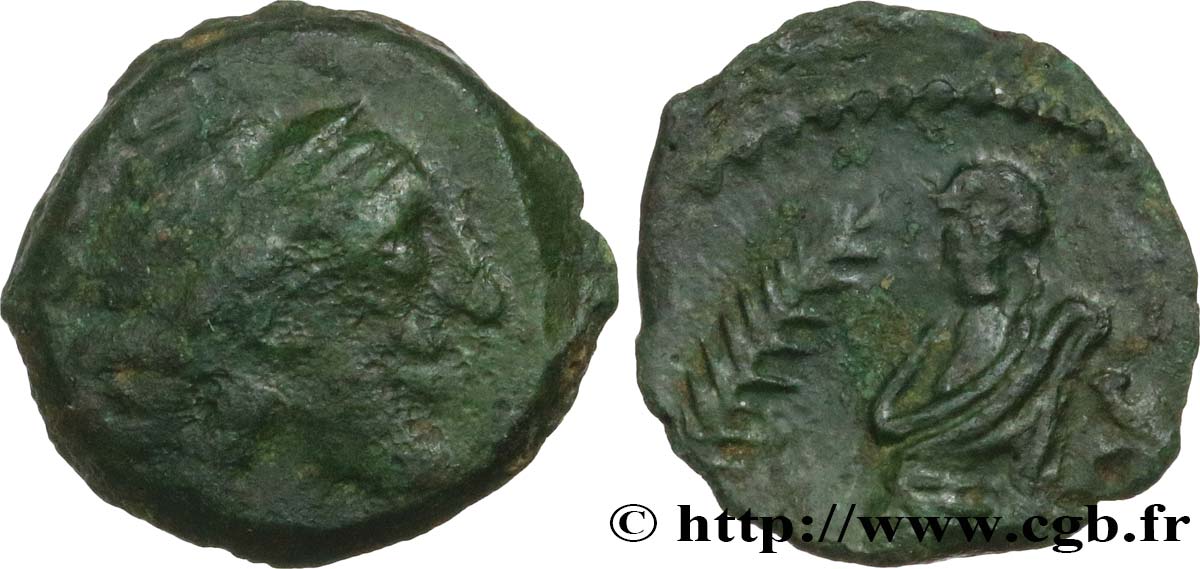 GALLIEN - SÜDWESTGALLIEN - VOLCÆ ARECOMICI (Region die Nîmes) Bronze au Démos, VOLCAE AREC fVZ