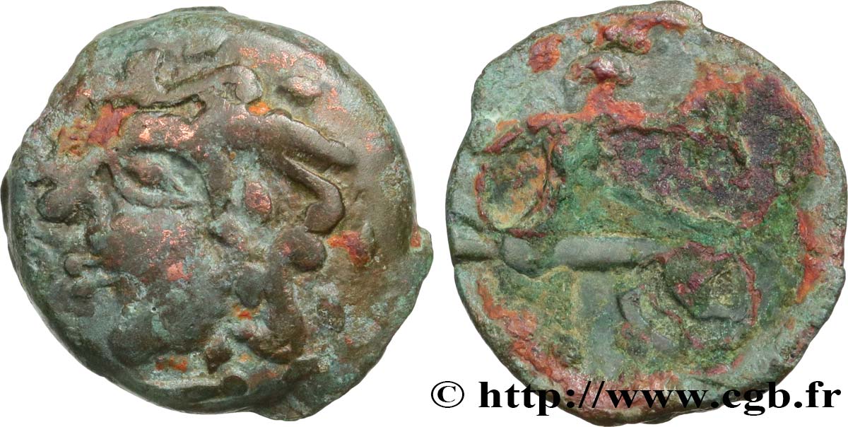 GALLIA - AULERCI EBUROVICES (Regione d Evreux) Bronze au cheval et au sanglier BB/MB