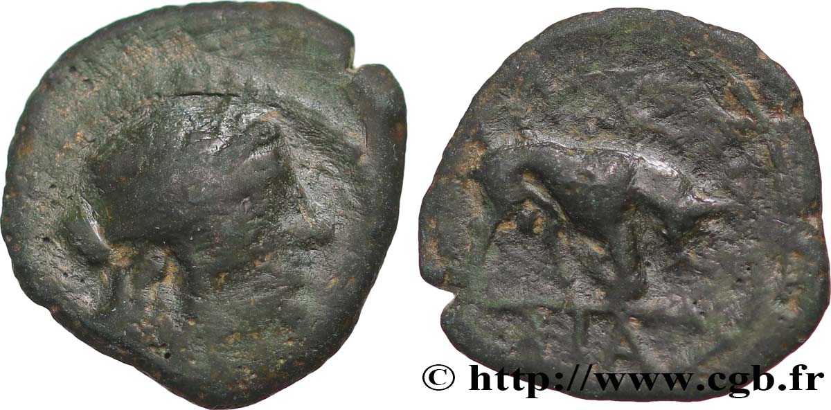 MASSALIA - MARSEILLES Bronze au taureau (hémiobole ?) VF/VF