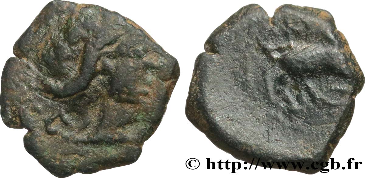 MASSALIA - MARSEILLES Bronze au taureau, imitation (hémiobole ?) VF