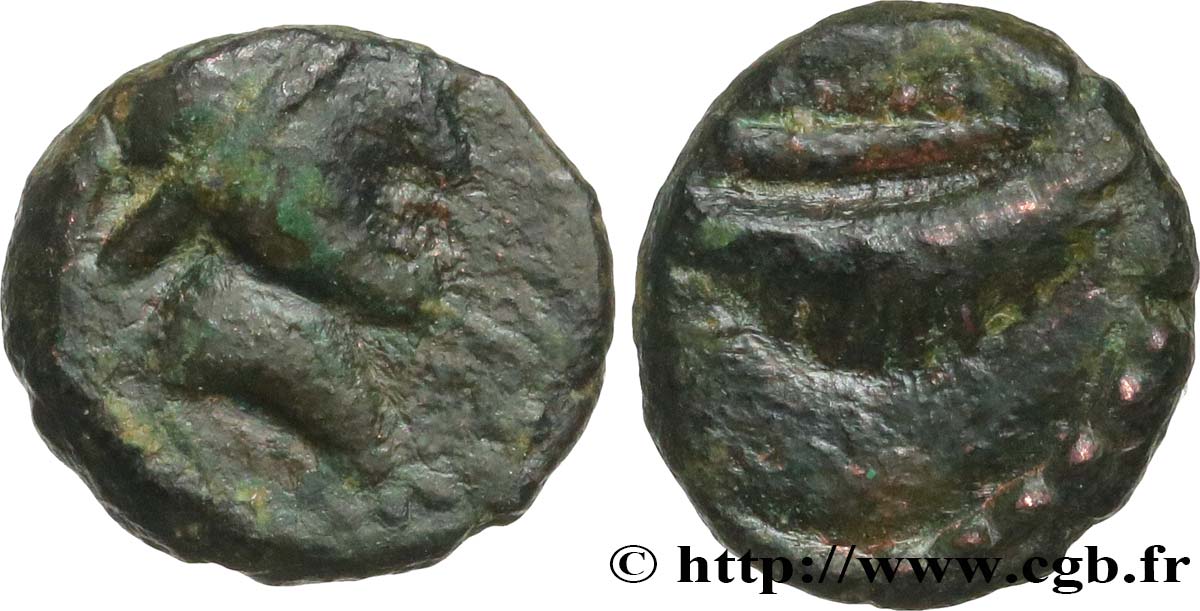 MASSALIA - MARSEILLE Bronze à la galère, tête à droite TB+/TTB
