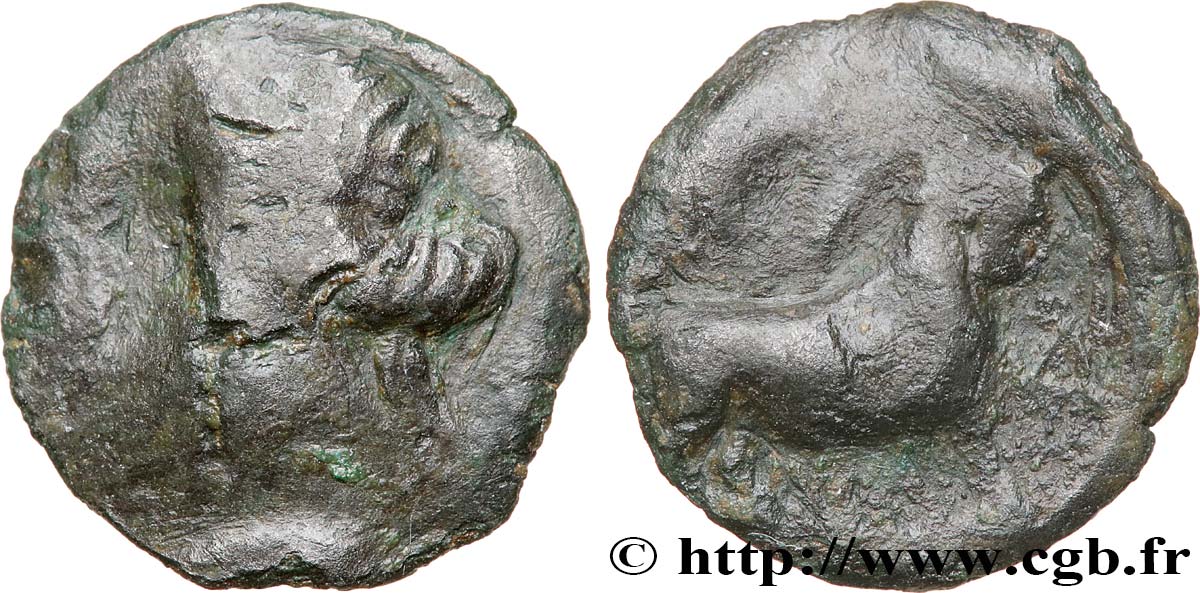 MASSALIA - MARSEILLES Bronze au taureau passant (hémiobole) q.BB