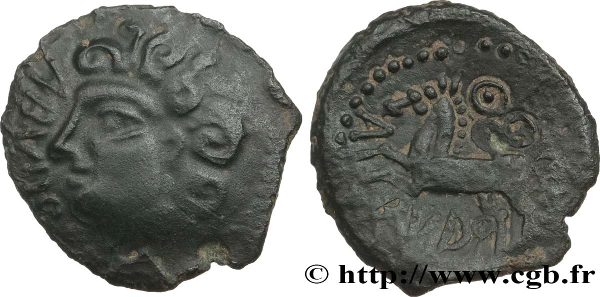 GALLIEN - BITURIGES CUBI (Region die Bourges) Bronze ABVDOS au pégase SS