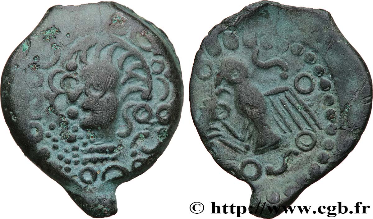 GALLIA BELGICA - MELDI (Area of Meaux) Bronze à l’aigle et au sanglier, classe I AU