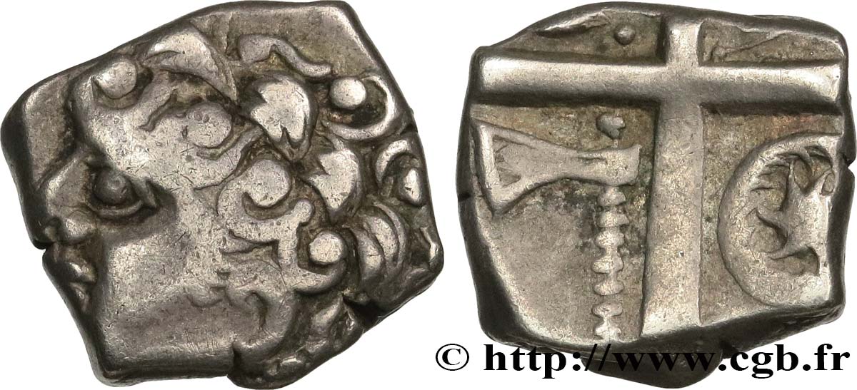 GALLIA - SOUTH WESTERN GAUL - PETROCORES / NITIOBROGES, Unspecified Drachme “au style flamboyant”, S. 143 XF
