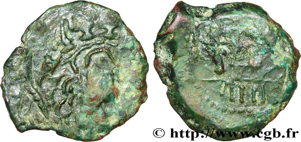 MASSALIA - MARSEILLES Petit bronze au taureau, AQEN - imitation q.BB