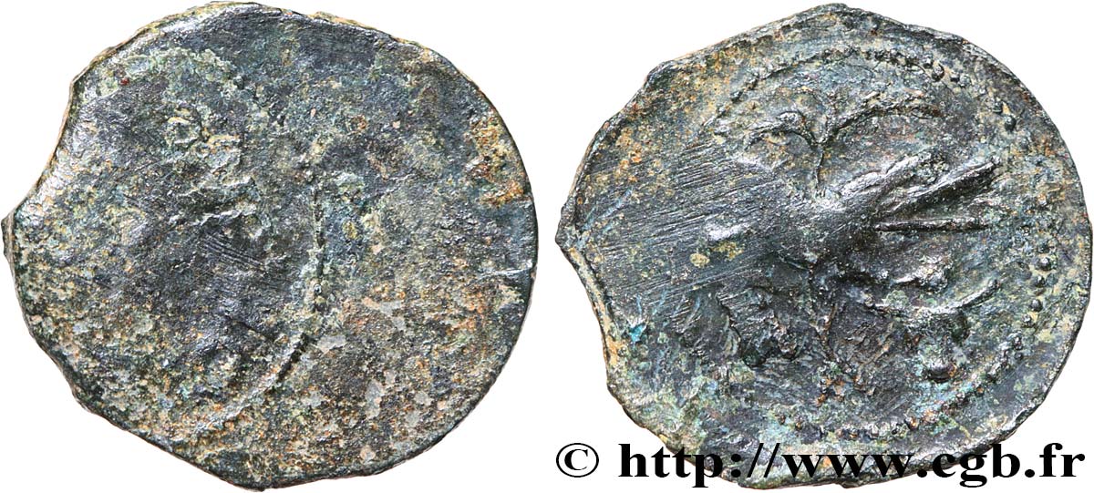 GALLIA - SANTONES / MID-WESTERN, Unspecified Bronze CONTOVTOS (quadrans) VF/VF
