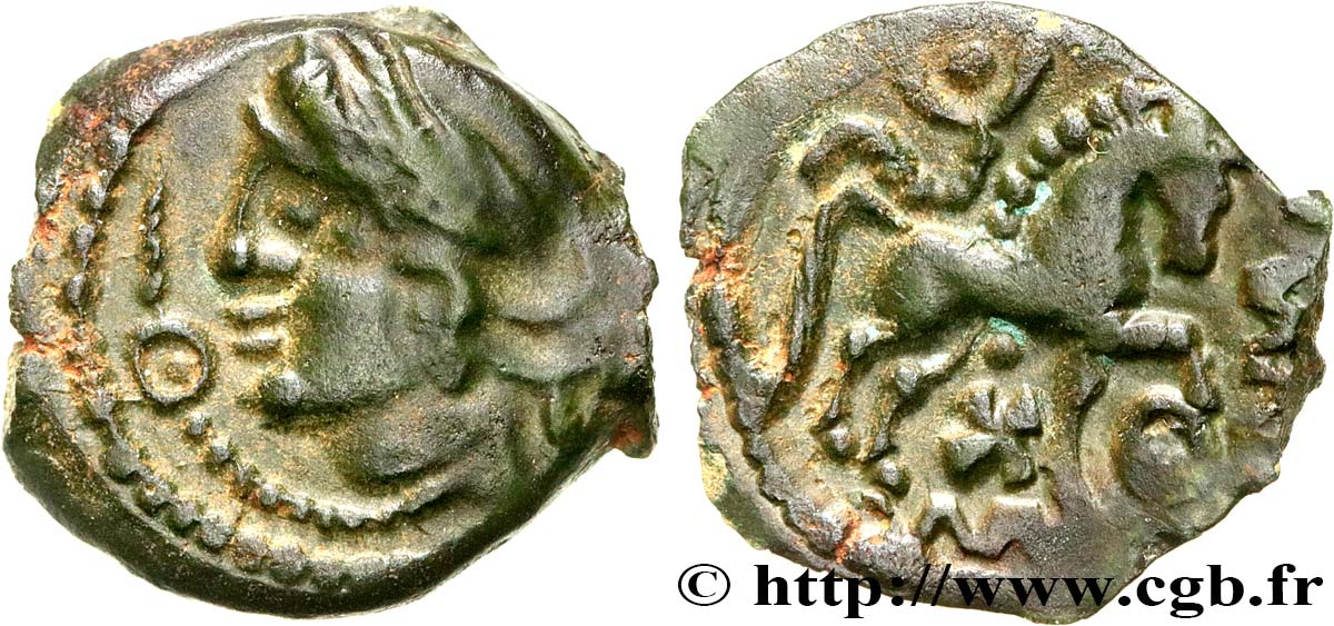 GALLIA - BELGICA - BELLOVACI (Región de Beauvais) Bronze au cheval - DT. 546b EBC