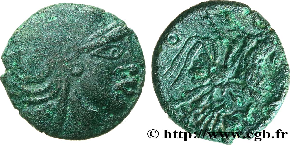 GALLIA - BELGICA - BELLOVACI (Regione di Beauvais) Bronze au coq, DT.513 BB