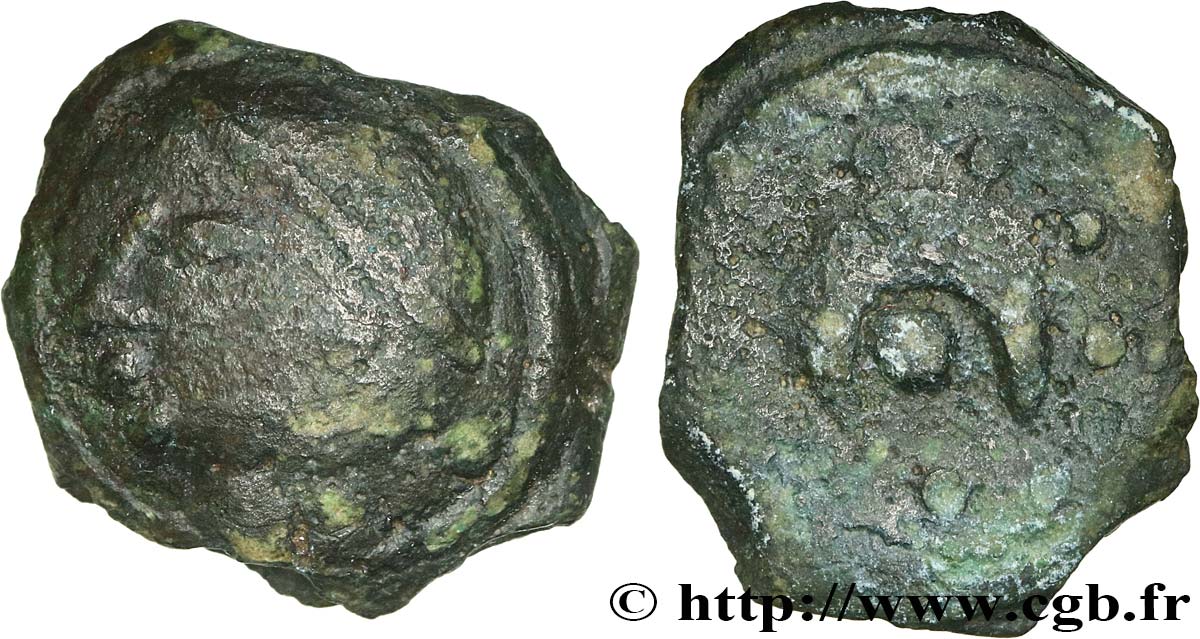 GALLIA BELGICA - BELLOVACI, Inciertas Bronze au type à la galère BC+