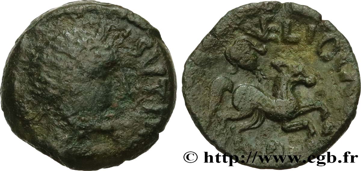 VELIOCASSES (Regione di Normandia) Bronze SVTICOS, classe V à la petite tête de face MB/q.BB