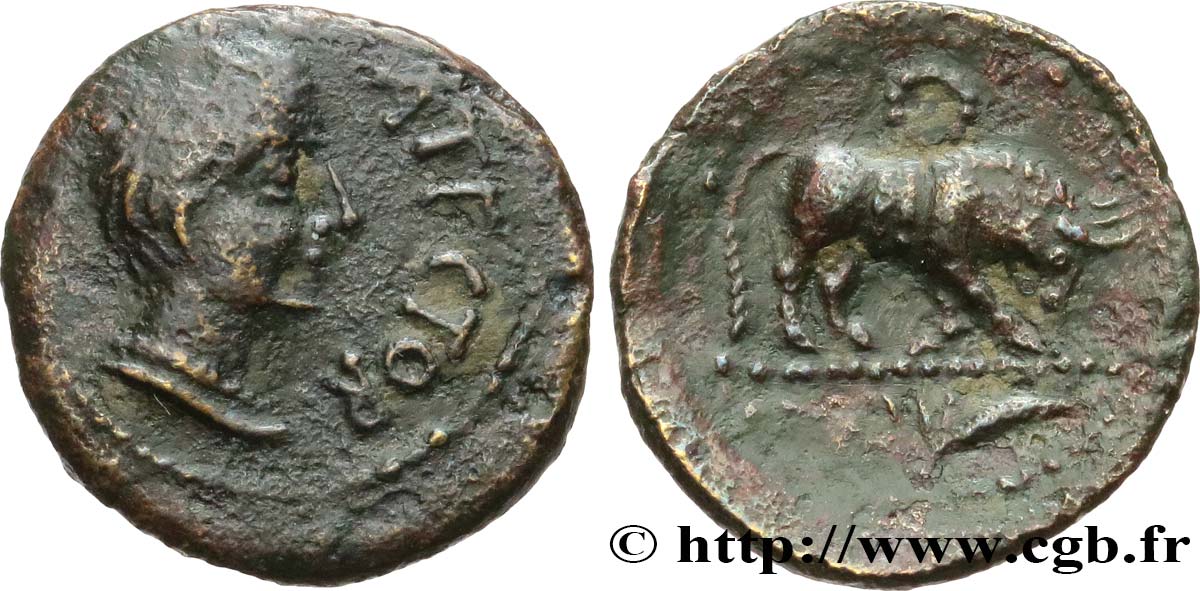 GALLIA - SANTONES / CENTROOESTE - Inciertas Bronze ATECTORI (quadrans) EBC