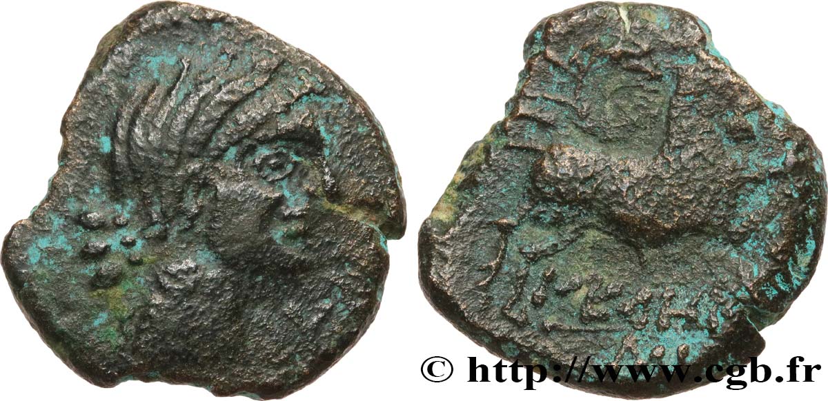NERONKEN - NÉDÈNES (oppidum de Montlaurès) Unité ou bronze au taureau TB+