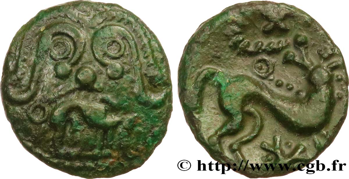 GALLIA BELGICA - AMBIANI (Regione di Amiens) Bronze d’Amblény ou type Vauvillé SPL