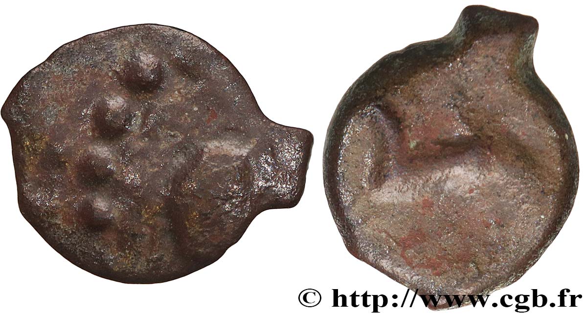 GALLIA BELGICA - REMI (Regione di Reims) Bronze au cheval et aux annelets q.BB/MB