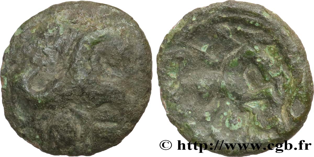 GALLIA BELGICA - AMBIANI (Area of Amiens) Bronze au triskèle VF